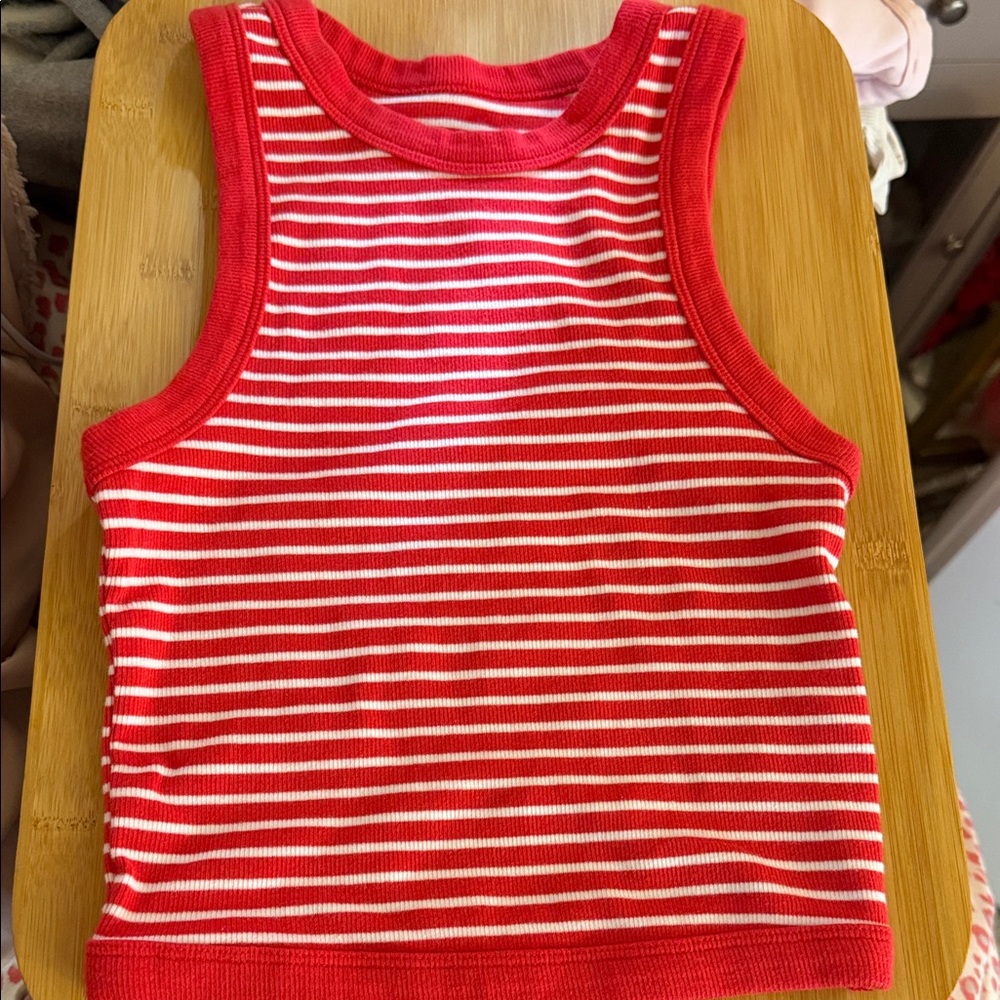 Aeropostale Red and White Striped Tank Top for Kids